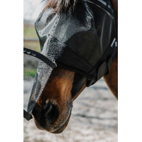 Máscara anti-moscas anti-UV Equithème 2 en 1 Nero
