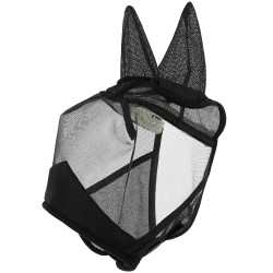 Máscara anti-moscas anti-UV Equithème 2 en 1 Nero