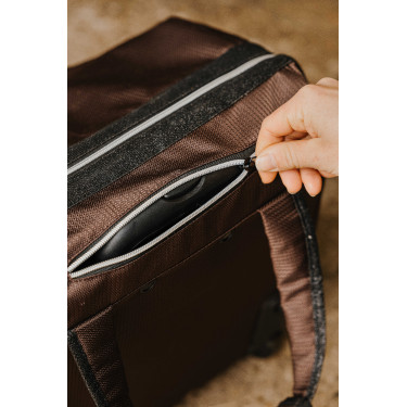 Borsa per strigliatura con rotelle Equithème Marrone