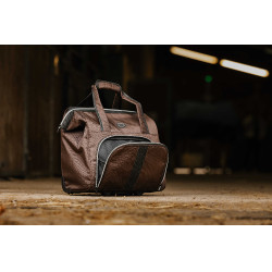 Borsa per strigliatura con rotelle Equithème Marrone