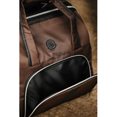 Borsa per strigliatura con rotelle Equithème Marrone