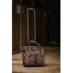 Borsa per strigliatura con rotelle Equithème Marrone