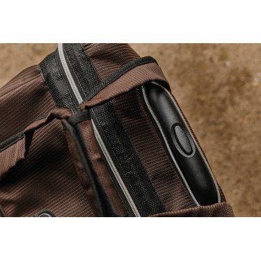 Borsa per strigliatura con rotelle Equithème Marrone