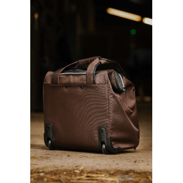 Borsa per strigliatura con rotelle Equithème Marrone