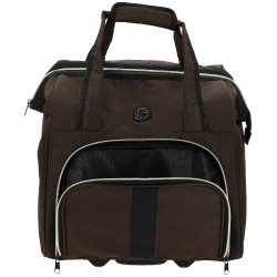 Borsa per strigliatura con rotelle Equithème Marrone