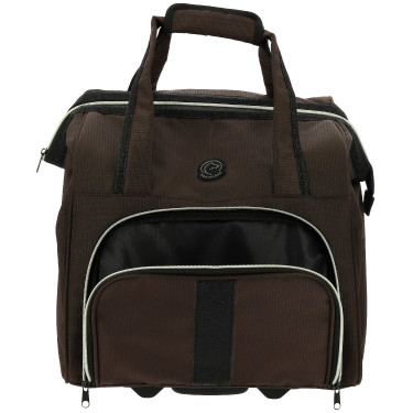 Borsa per strigliatura con rotelle Equithème Marrone