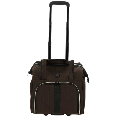 Borsa per strigliatura con rotelle Equithème Marrone
