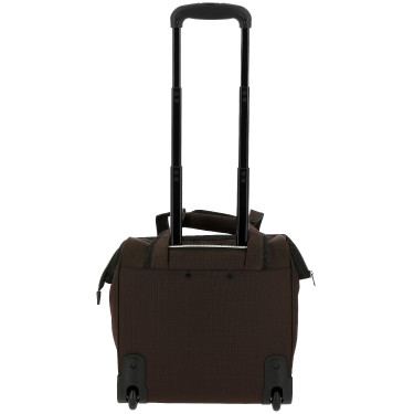 Borsa per strigliatura con rotelle Equithème Marrone