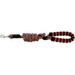 Guinzaglio per cane con manico EQUITHÈME - Haspen Nero / manico arancione