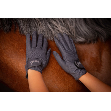 Guanti Eden by Pénélope Prisma Strass Marina Blu marino