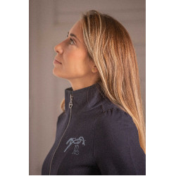 Giacca Pénélope Tweeny strass Marina Blu marino