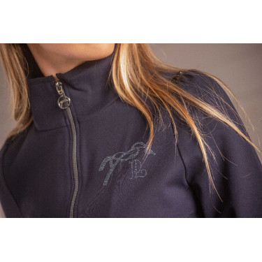 Giacca Pénélope Tweeny strass Marina Blu marino