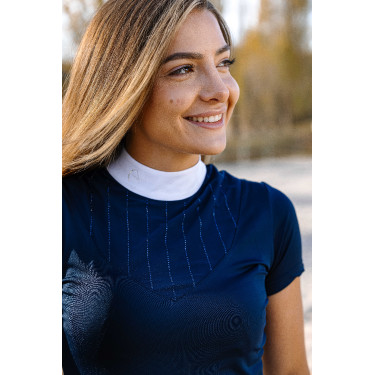 Polo Equithème Funza Maniche corte Blu navy