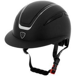 Casco Equithème Agris visiera larga Nero lamé
