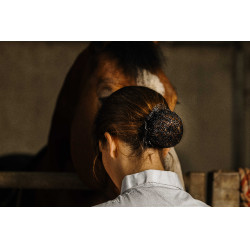 Rete per capelli Equithème Floral Nero