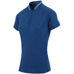 Polo Equithème Elodie Maniche corte Blu Monaco