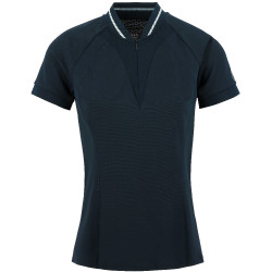 Polo Equithème Elodie Maniche corte Blu navy