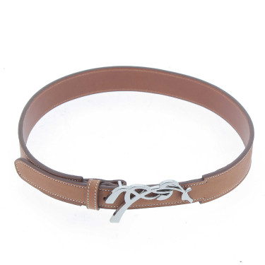 Cintura Pénélope signature in cuoio traforato Blu Cintura Pénélope signature in cuoio traforato Blu
