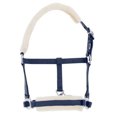 Capestro puledro Riding World montone sintetico Blu navy