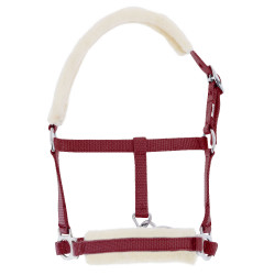 Capestro puledro Riding World montone sintetico Bordeaux