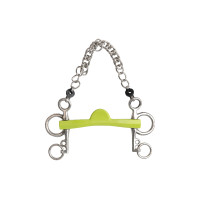 Morso pelham Metalab Flexi Soft mezzaluna con aste corte Verde Morso pelham Metalab Flexi Soft mezzaluna con aste corte Verde