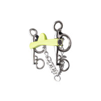 Morso pelham Metalab Flexi Soft mezzaluna con aste corte Verde Morso pelham Metalab Flexi Soft mezzaluna con aste corte Verde