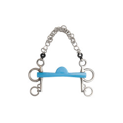 Morso pelham Metalab Flexi mezzaluna con aste corte Blu