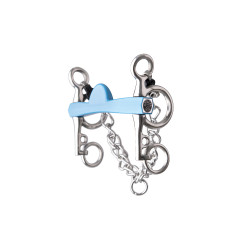 Morso pelham Metalab Flexi mezzaluna con aste corte Blu