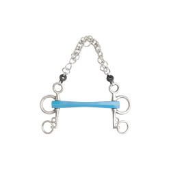 Morso pelham Metalab Flexi diritto con aste corte Blu