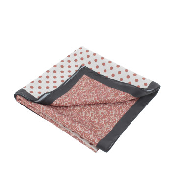 Foulard Pénélope Mya Ecru / ruggine Bianco