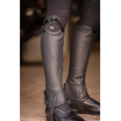 Mini-chaps Pénélope Prisca in cuoio Nero Mini-chaps Pénélope Prisca in cuoio Nero