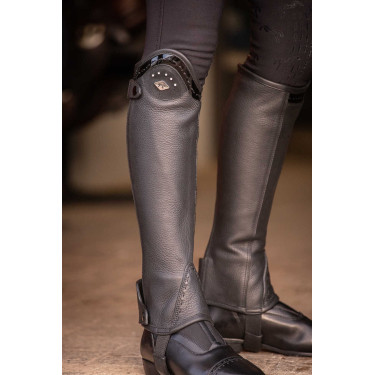 Mini-chaps Pénélope Prisca in cuoio Nero Mini-chaps Pénélope Prisca in cuoio Nero