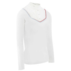 Polo Equithème Cabourg lange mouwen Bianco Polo Equithème Cabourg lange mouwen Bianco