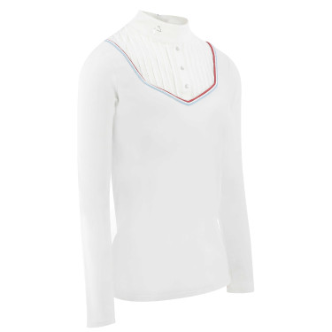 Polo Equithème Cabourg lange mouwen Bianco Polo Equithème Cabourg lange mouwen Bianco