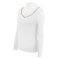 Polo Equithème Cabourg lange mouwen Bianco