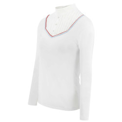 Polo Equithème Cabourg lange mouwen Bianco Polo Equithème Cabourg lange mouwen Bianco