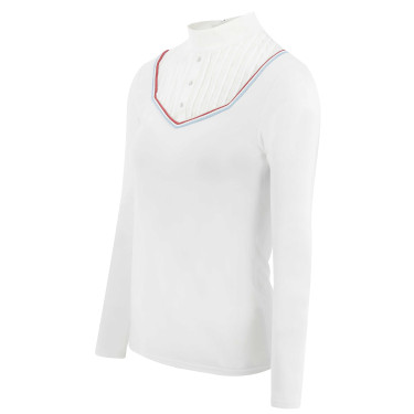Polo Equithème Cabourg lange mouwen Bianco Polo Equithème Cabourg lange mouwen Bianco