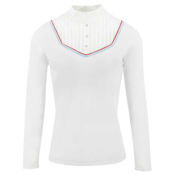 Polo Equithème Cabourg lange mouwen Bianco Polo Equithème Cabourg lange mouwen Bianco