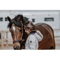 Gewatteerde jas Equithème Lara kind Grigio melange