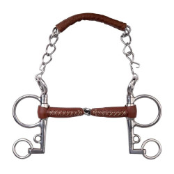 Filet Pelham Metalab Pinchless in cuoio spezzato