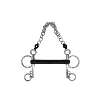 Filet Pelham Metalab in gomma rigida dritta