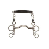 Morso pelham Metalab Elite curvo con passaggio per la lingua