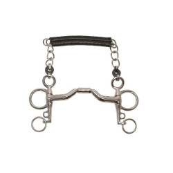 Morso pelham Metalab Elite curvo con passaggio per la lingua