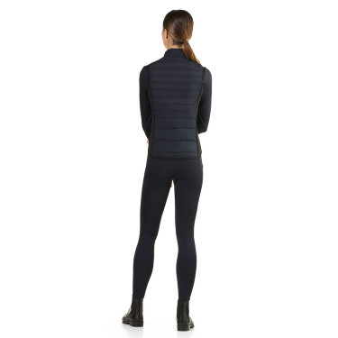 Gilet senza maniche trapuntato Ego7 Dea donna con pannelli laterali stretch Marina Blu marino