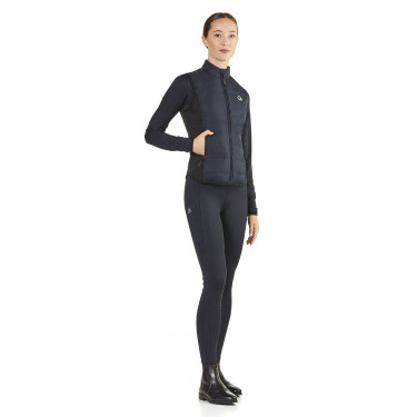 Gilet senza maniche trapuntato Ego7 Dea donna con pannelli laterali stretch Marina Blu marino