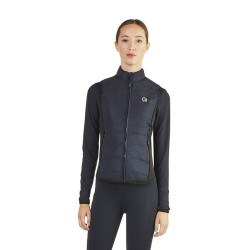 Gilet senza maniche trapuntato Ego7 Dea donna con pannelli laterali stretch Marina Blu marino