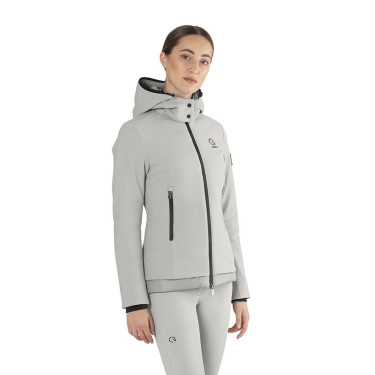 Giacca trapuntata Ego7 Galy Lux con cappuccio rimovibile donna Grigio ghiaccio