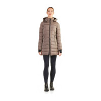 Parka lunga trapuntata Ego7 Era con cappuccio removibile da donna Tortora Marrone