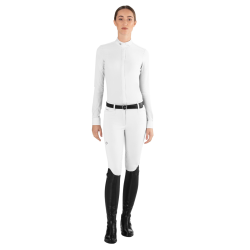 Polo da gara Ego7 a maniche lunghe da donna Bianco