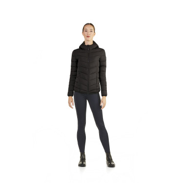 Giacca corta trapuntata Ego7 Febe con cappuccio donna Nero